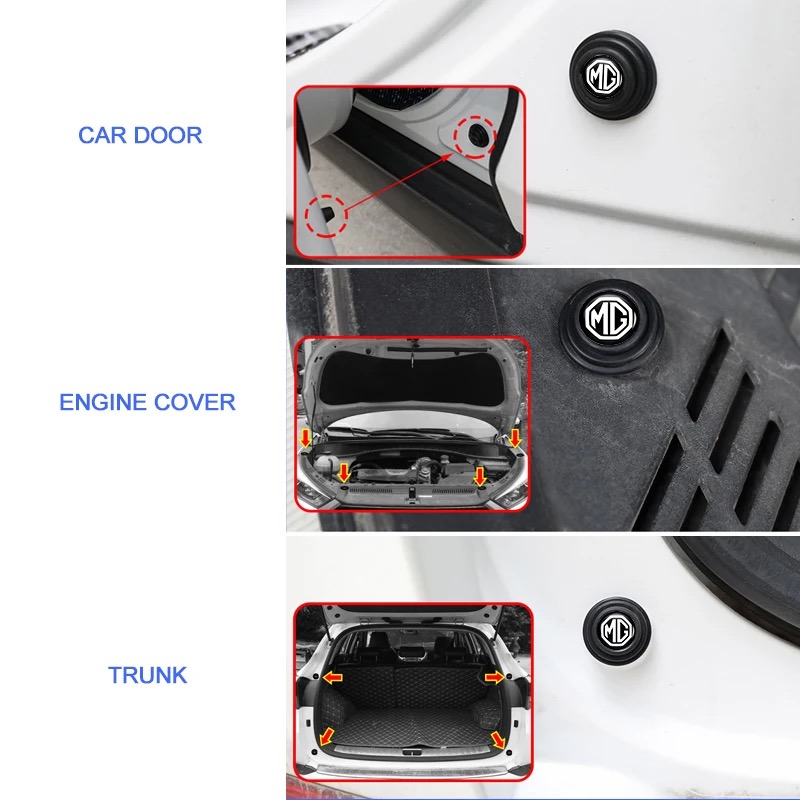 20 Pcs Door Shock Absorber Pads Buffer Bumper Pads Shock Absorption Sound Insulation Rubber MG