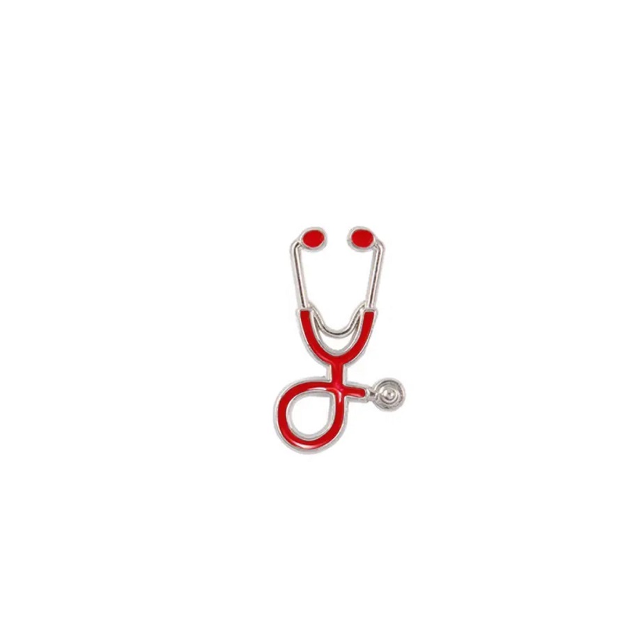 1 Pc Creative Stethoscope Style Brooch Pin