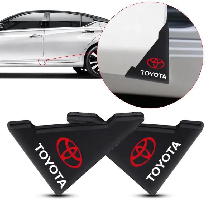 4 pcs Car Anticollision Protector Car Door Corner Cover Bumper Rubber Toyota