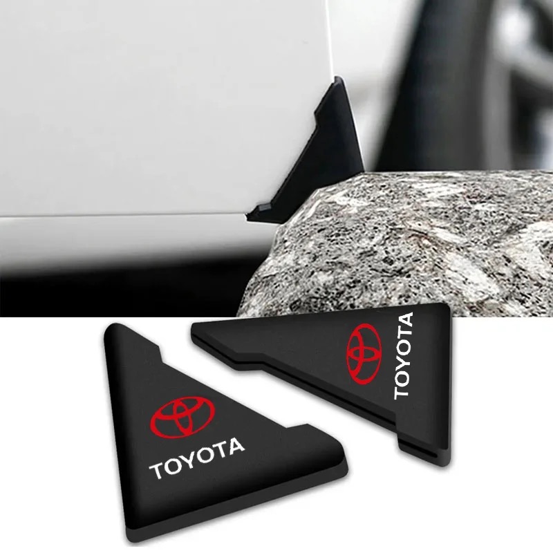 4 pcs Car Anticollision Protector Car Door Corner Cover Bumper Rubber Toyota