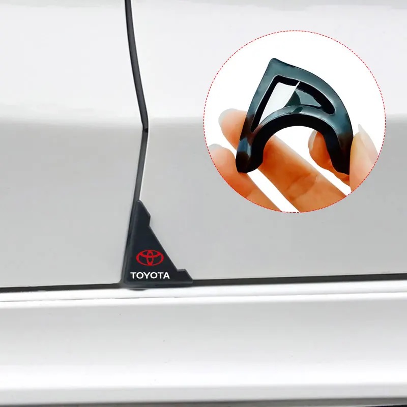 4 pcs Car Anticollision Protector Car Door Corner Cover Bumper Rubber Toyota
