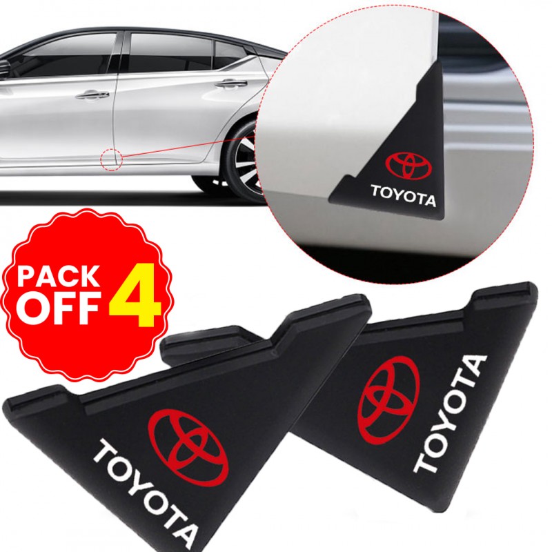 4 pcs Car Anticollision Protector Car Door Corner Cover Bumper Rubber Toyota