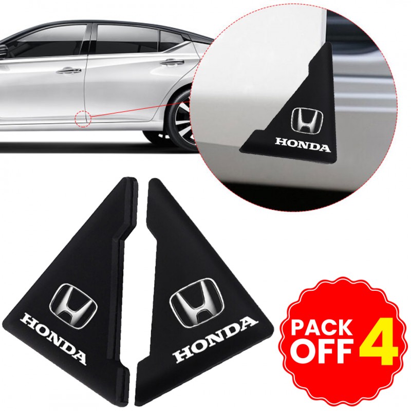 4 pcs Car Anticollision Protector Car Door Corner Cover Bumper Rubber Honda