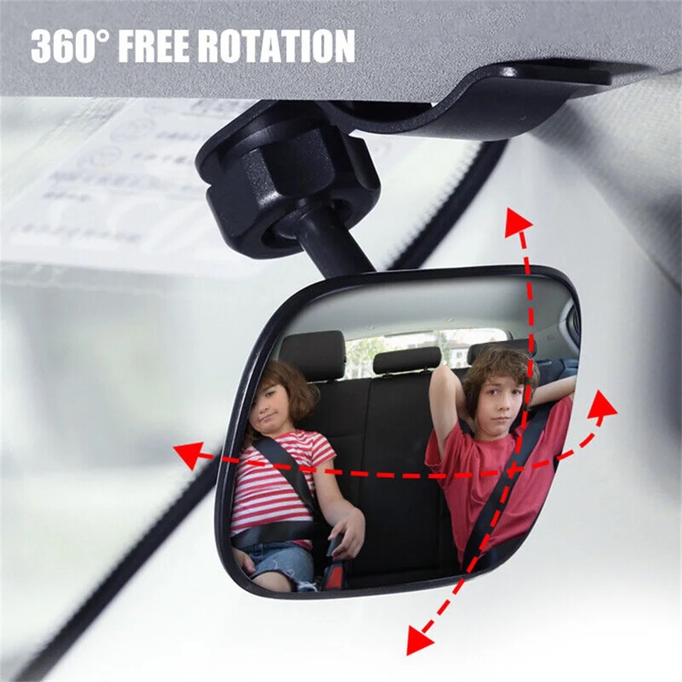 Car Safety View Back Seat Mirror Baby Car Mirror Children Facing Rear Ward Infant Care Square Safety Kids Monitor