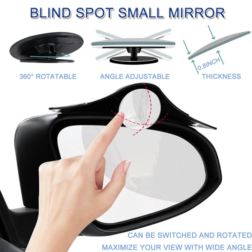 2Pcs Bat Carbon Fiber Mirror Blind Spot Mirror Rain Cover Car Rain Eyebrow Mirror