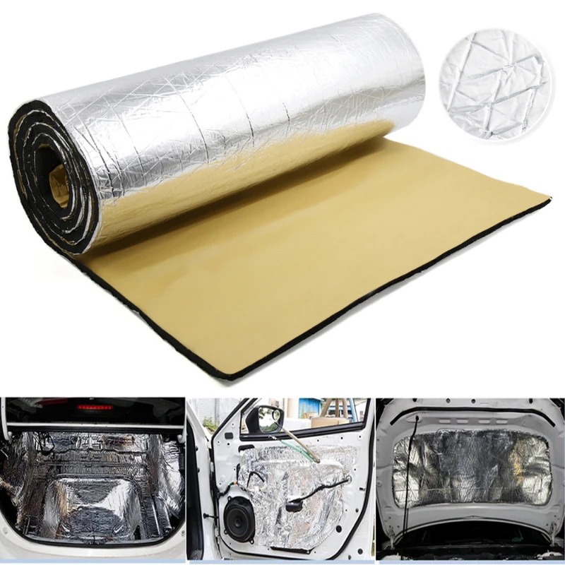 Car Heat Noise Insulation Mat Sound Deadener Heat Insulation Mat Car Sound Mat Proofing Hood Insulation Pad Sound Damping Sheet 54 inch X 39 inch