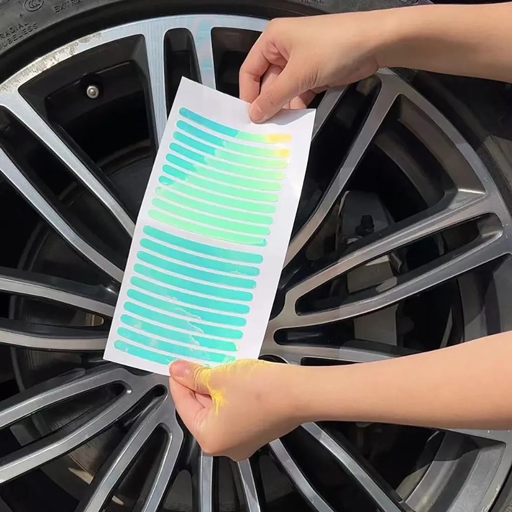 20 Pcs Car Wheel Hub Sticker Tire Rim Strips Luminous Sticker for Night Driving Glow