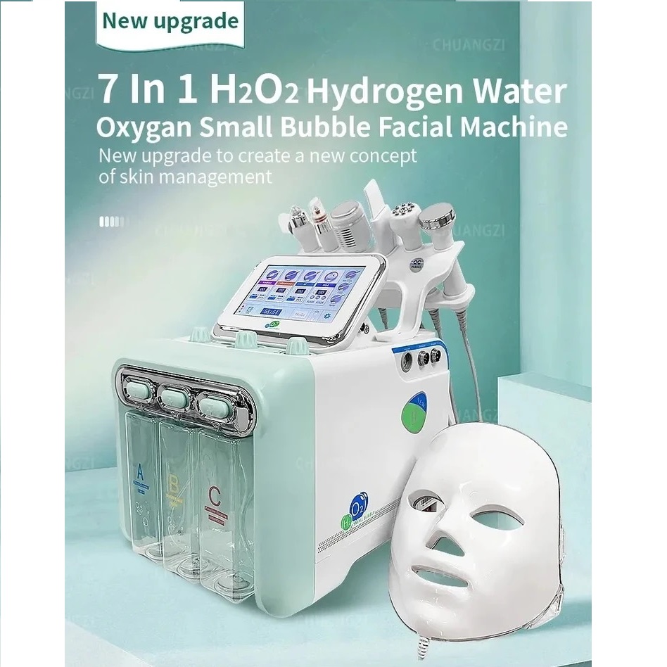 7 in1 H2-O2 Hydro Dermabrasion RF Bio-lifting Spa Facial Hydro Microdermabrasion Machine