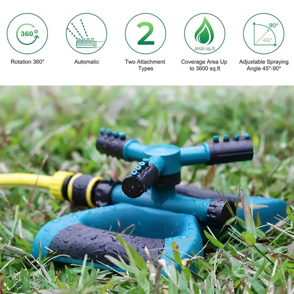 Sprinkler Nozzle 360 Degree Automatic Rotating Water Spray Garden Lawn Automatic Sprinkler