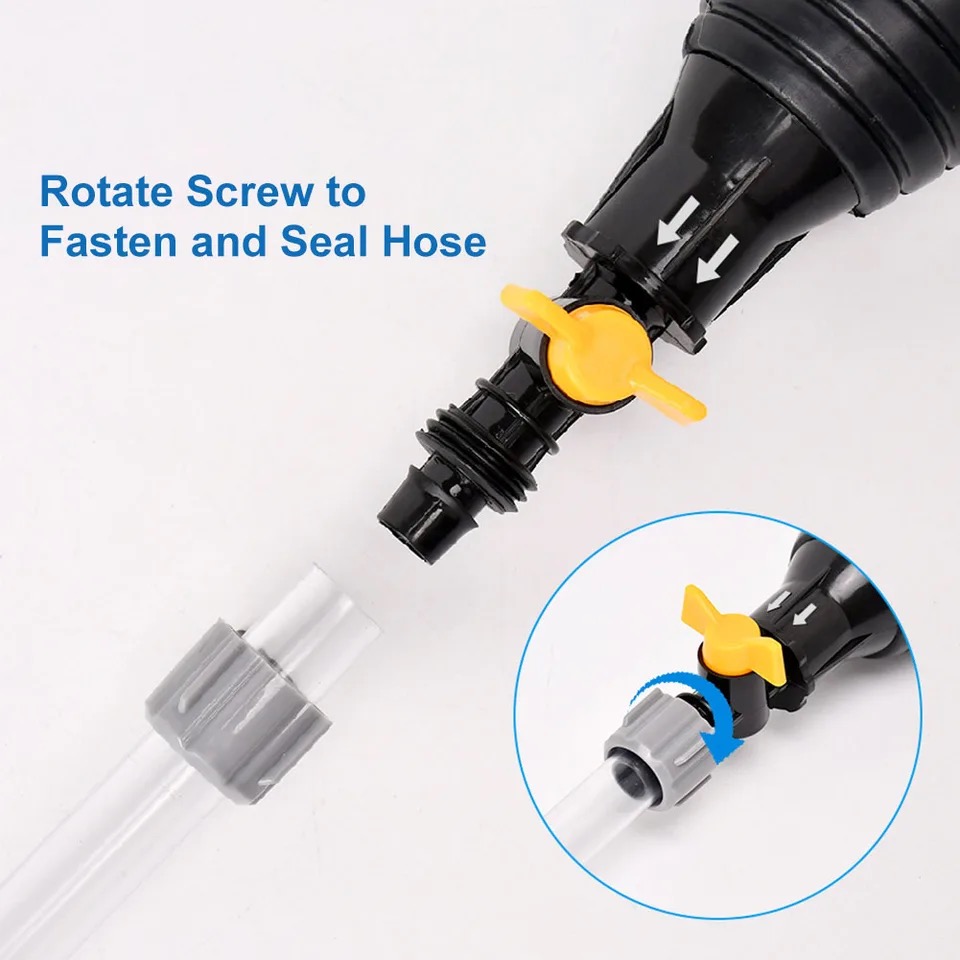 Fuel Transfer Pump Valve Manual Pump with Flow Switch Universal Oil Pump Liquid Sucker Extraction Pump