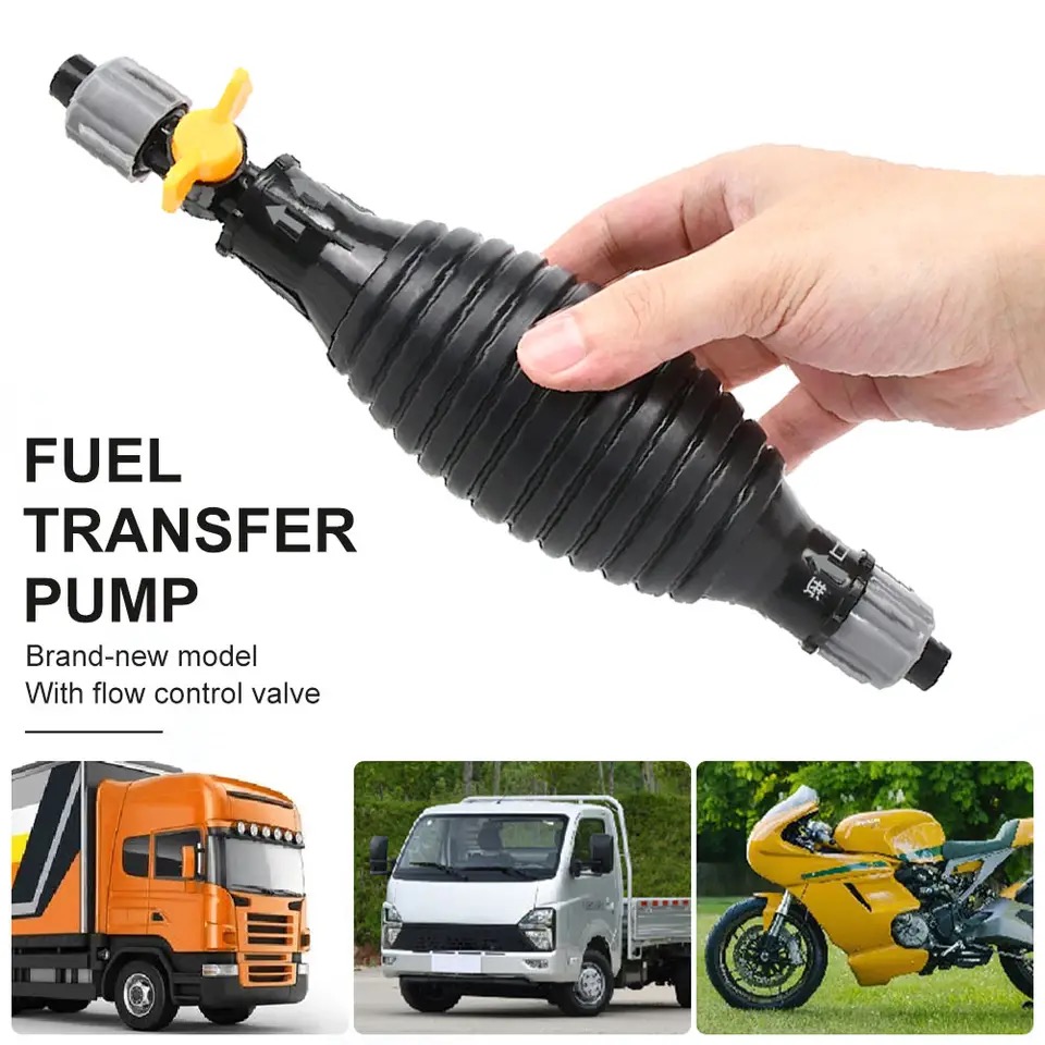 Fuel Transfer Pump Valve Manual Pump with Flow Switch Universal Oil Pump Liquid Sucker Extraction Pump