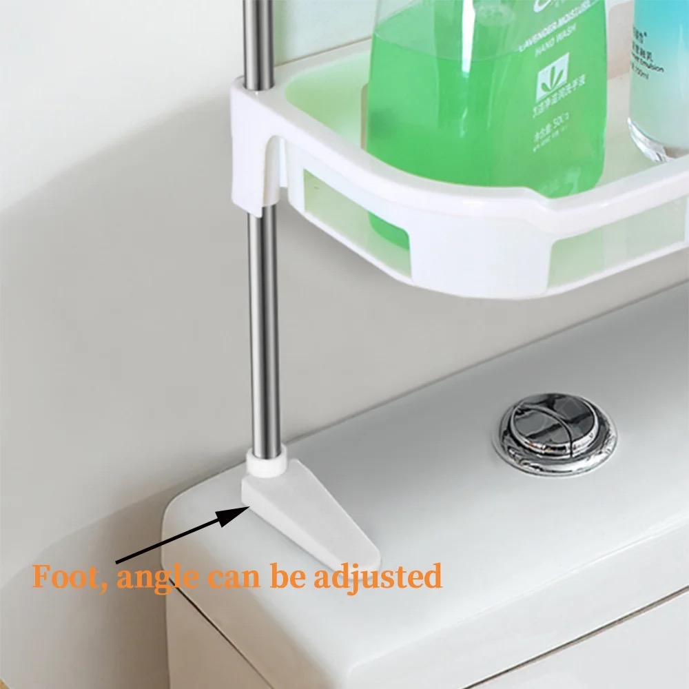 Toilet Rack Storage 2 Tier Multifunctional Shelves, Bathroom Shelf, Organizer