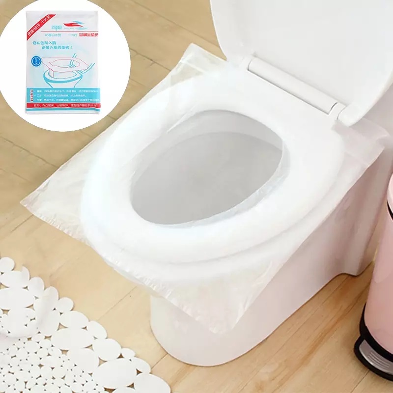 One Pack 10 Pcs Portable Disposable Toilet Seat Cover Mat Toilet Paper Pad Bathroom Accessories for home or public convenience