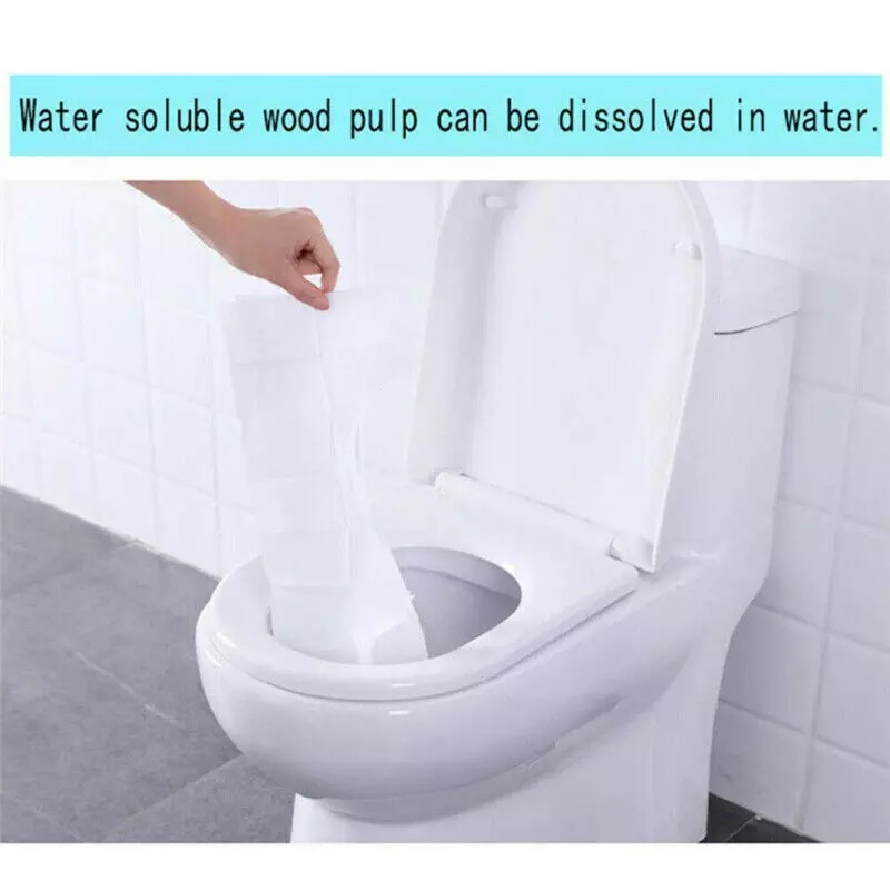 One Pack 10 Pcs Portable Disposable Toilet Seat Cover Mat Toilet Paper Pad Bathroom Accessories for home or public convenience