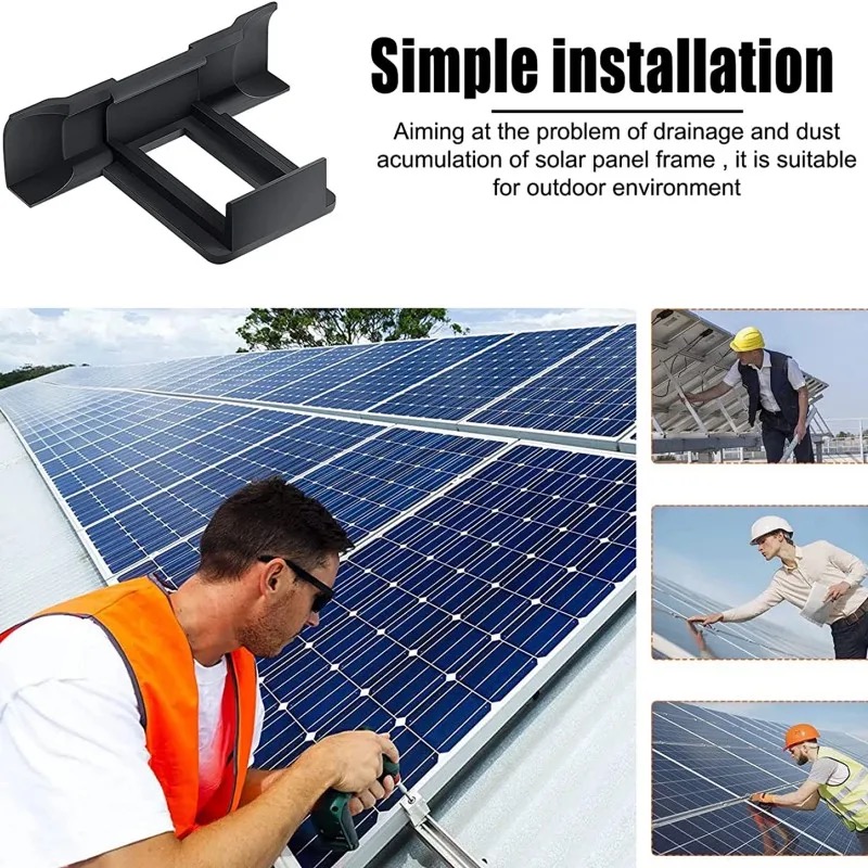 10 Pcs Clamp Solar Mount Clip Solar Panel Water Drain Mount Plastic 35 MM