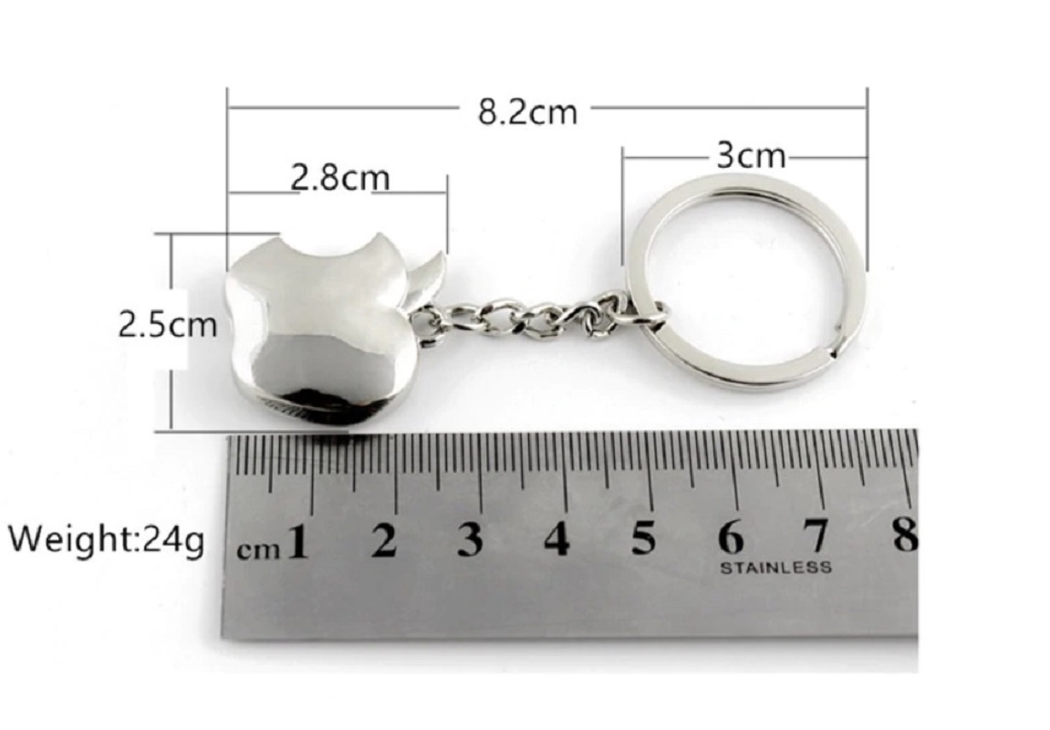 Pack of 3 Apple Key Chain Metal Creative Key Chain