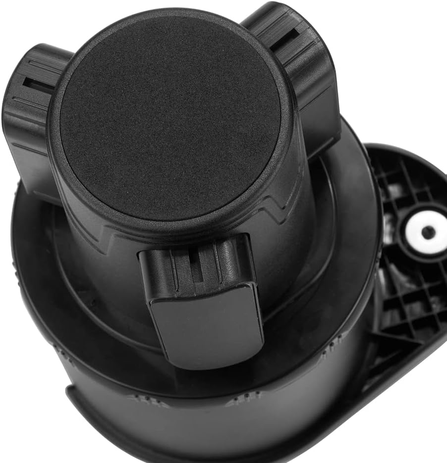 Car Cup Holder Expander Tray 3-in-1 Multifunctional with 360° Rotating Adjustable Base, Black Plastic, Fits Standard Cup Holders