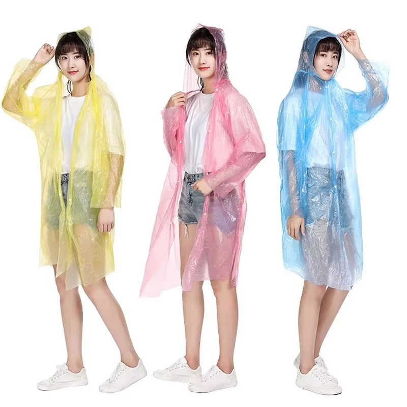 Pack of 5 Waterproof Travel Raincoat Portable