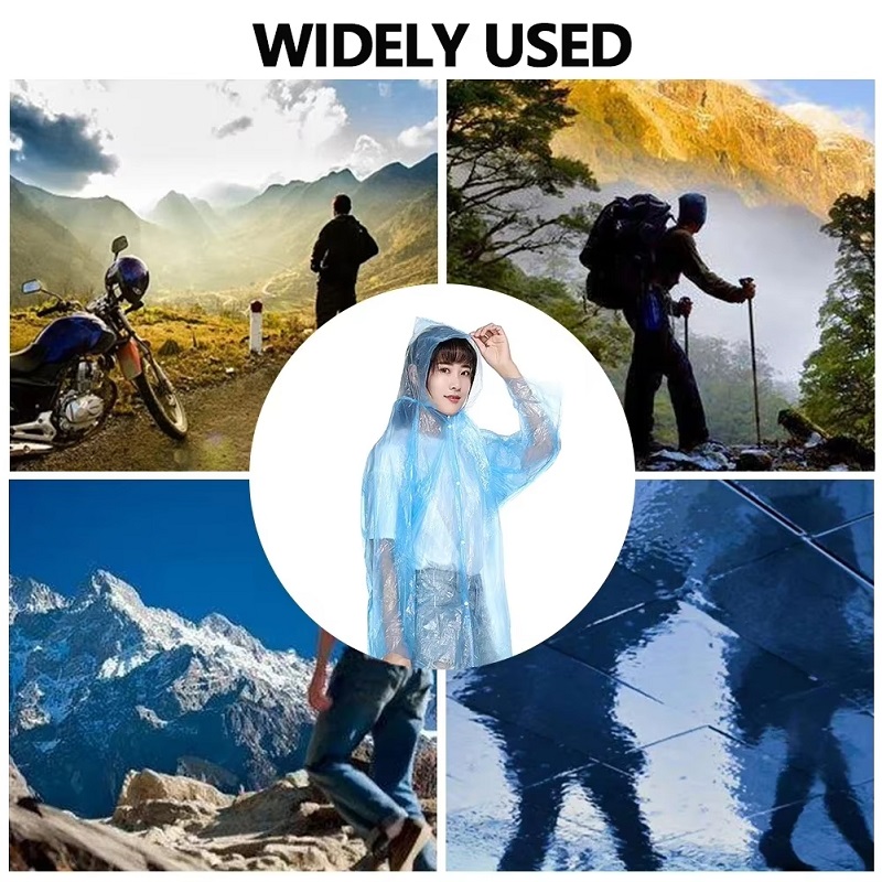 Pack of 5 Waterproof Travel Raincoat Portable