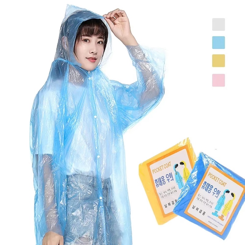 Pack of 5 Waterproof Travel Raincoat Portable