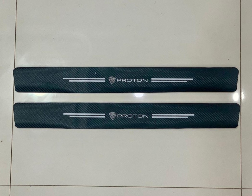 4Pcs Car Door Carbon Fiber Anti Stepping Protection Stickers Proton