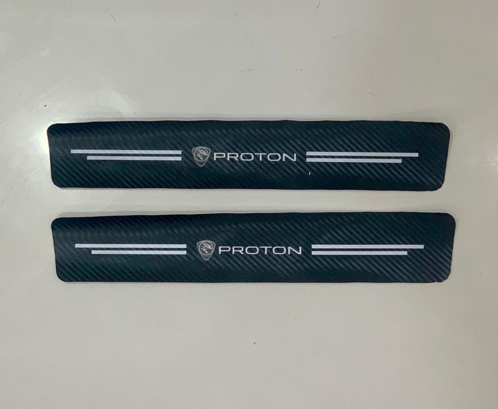4Pcs Car Door Carbon Fiber Anti Stepping Protection Stickers Proton