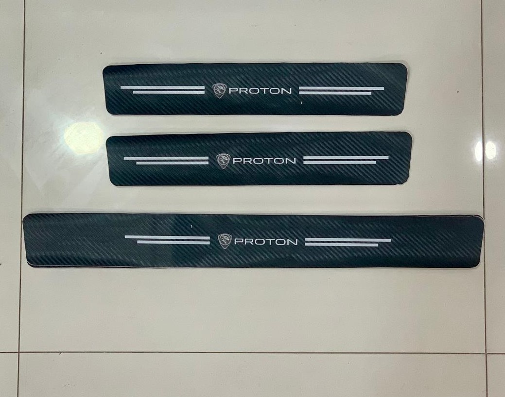 4Pcs Car Door Carbon Fiber Anti Stepping Protection Stickers Proton