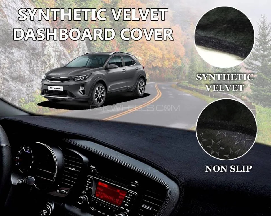 Kia Stonic Velvet Dashboard Cover Non Slip Double