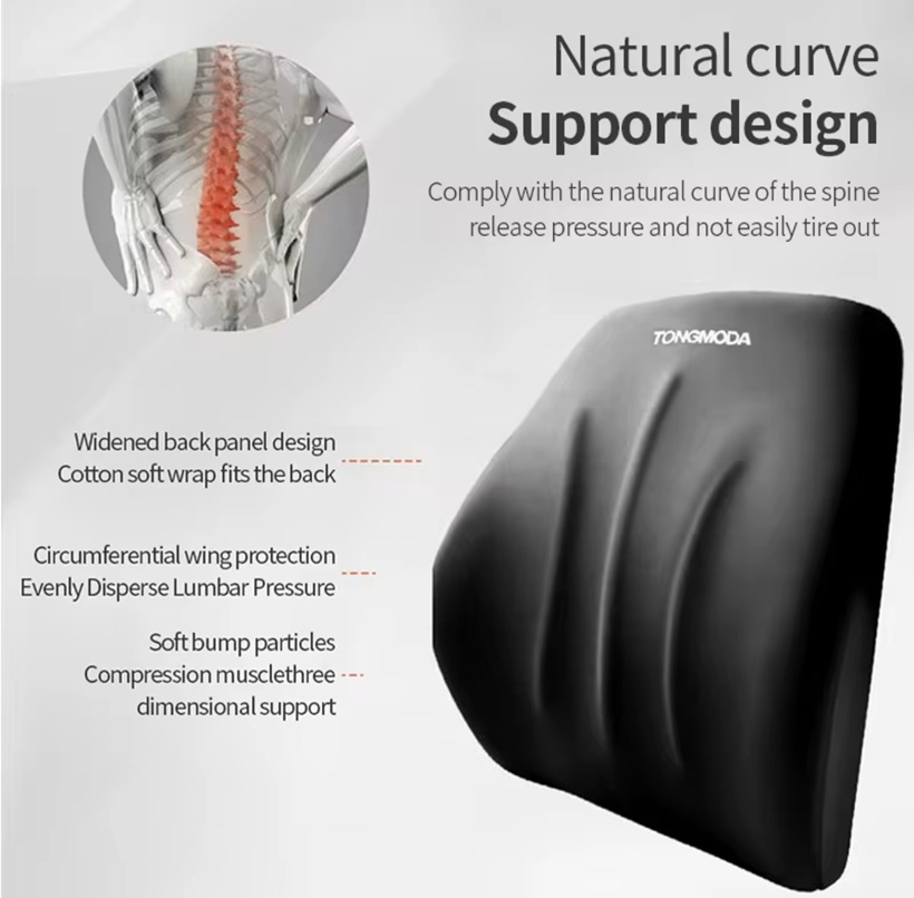 3D Memory Foam Car Back Rest Seat Cushion Travel