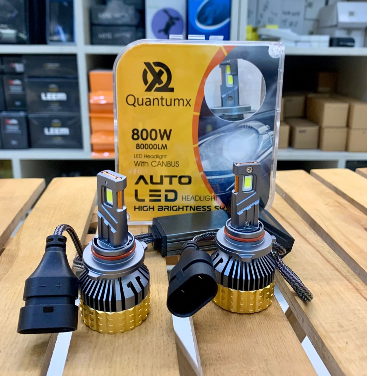 2 Pcs Quantumx LED Headlight 80000 Luminous 6000K  H11 Head lamp 800W