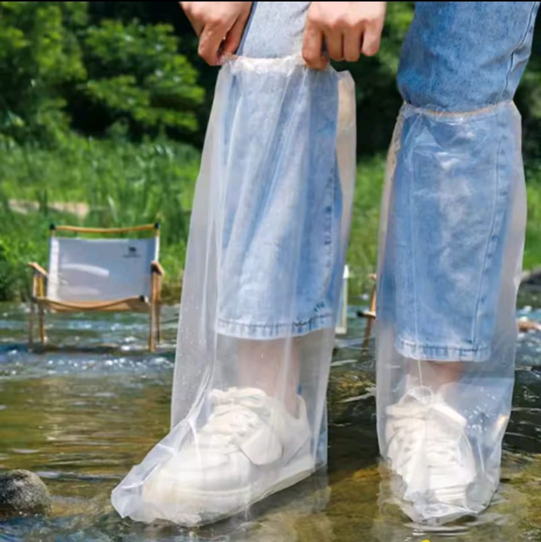 Transparent Plastic Outdoor Thick Wear Waterproof Foot Cover