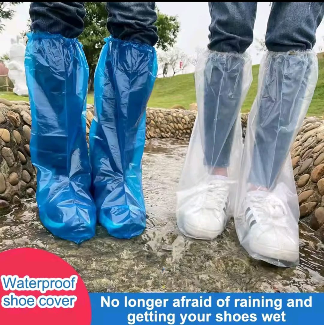Transparent Plastic Outdoor Thick Wear Waterproof Foot Cover