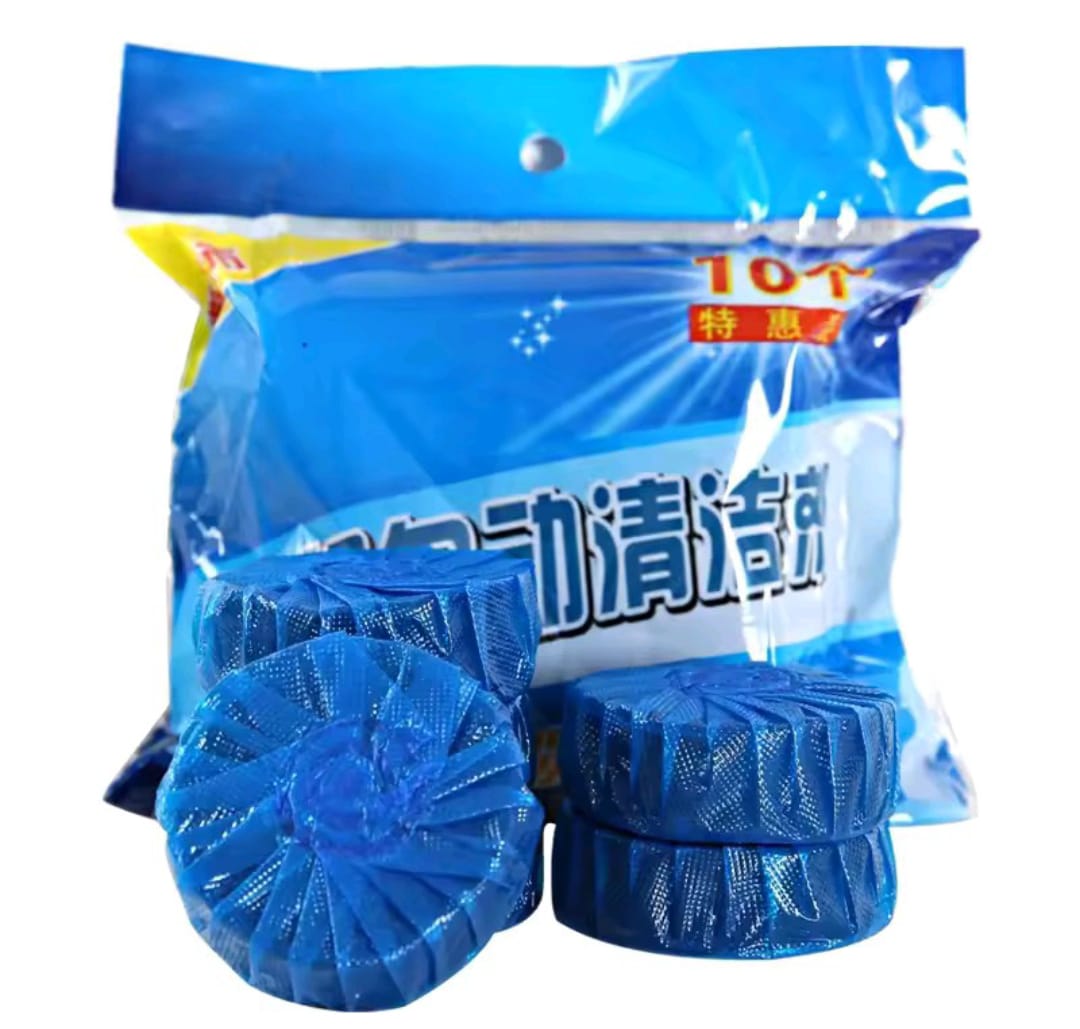 Flushing Blue Bubble Toilet Bowl Cleaner Bathroom Freshener WC Tablets Cleanning Flush