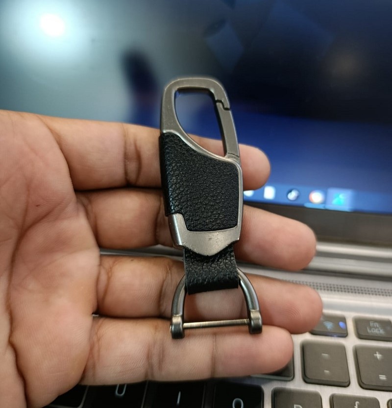 Car Anti Lost Metal Keychain 3D Styling Badges Key Ring