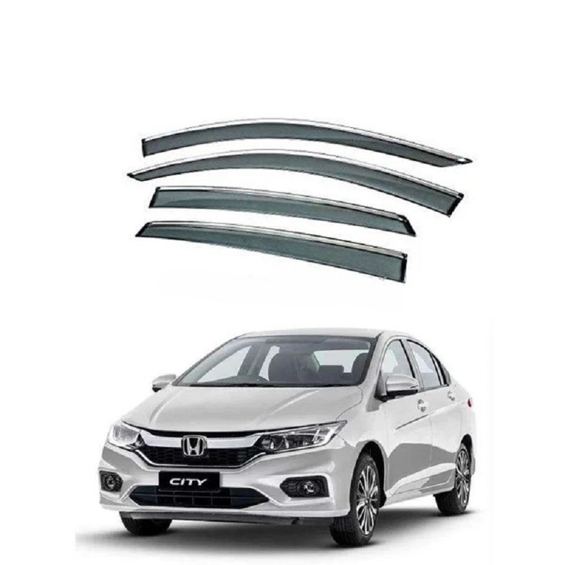 Honda City TXR Air Press Sun Visor 4 Pcs 2024 2025 With Chrome