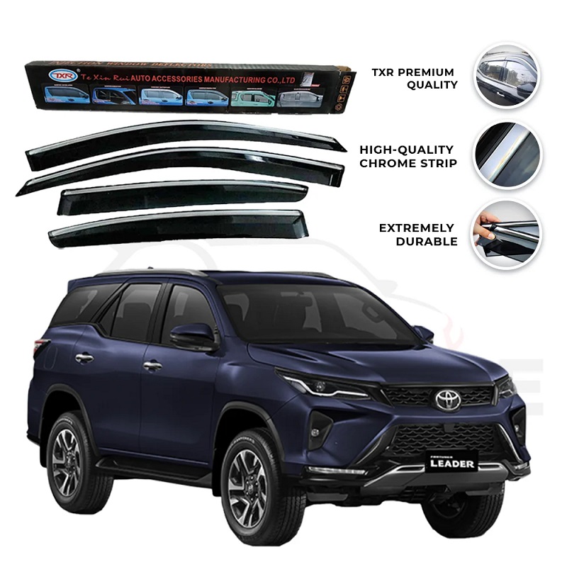 Toyota Fortuner TXR Air Press Sun Visor With Chrome 4 Pcs
