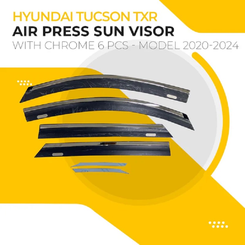 Hyundai Tucson TXR Air Press Sun Visor 6 Pcs with Chrome