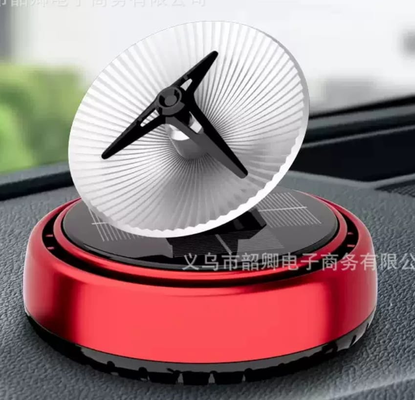 Rotating Solar Powered Car Air Diffuser Purifier with Radiolocator Design