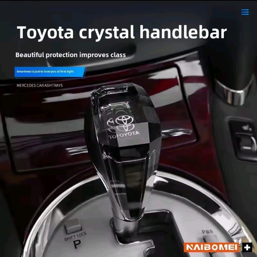 Crystal Gear Shift Head LED Illuminated Logo For Toyota