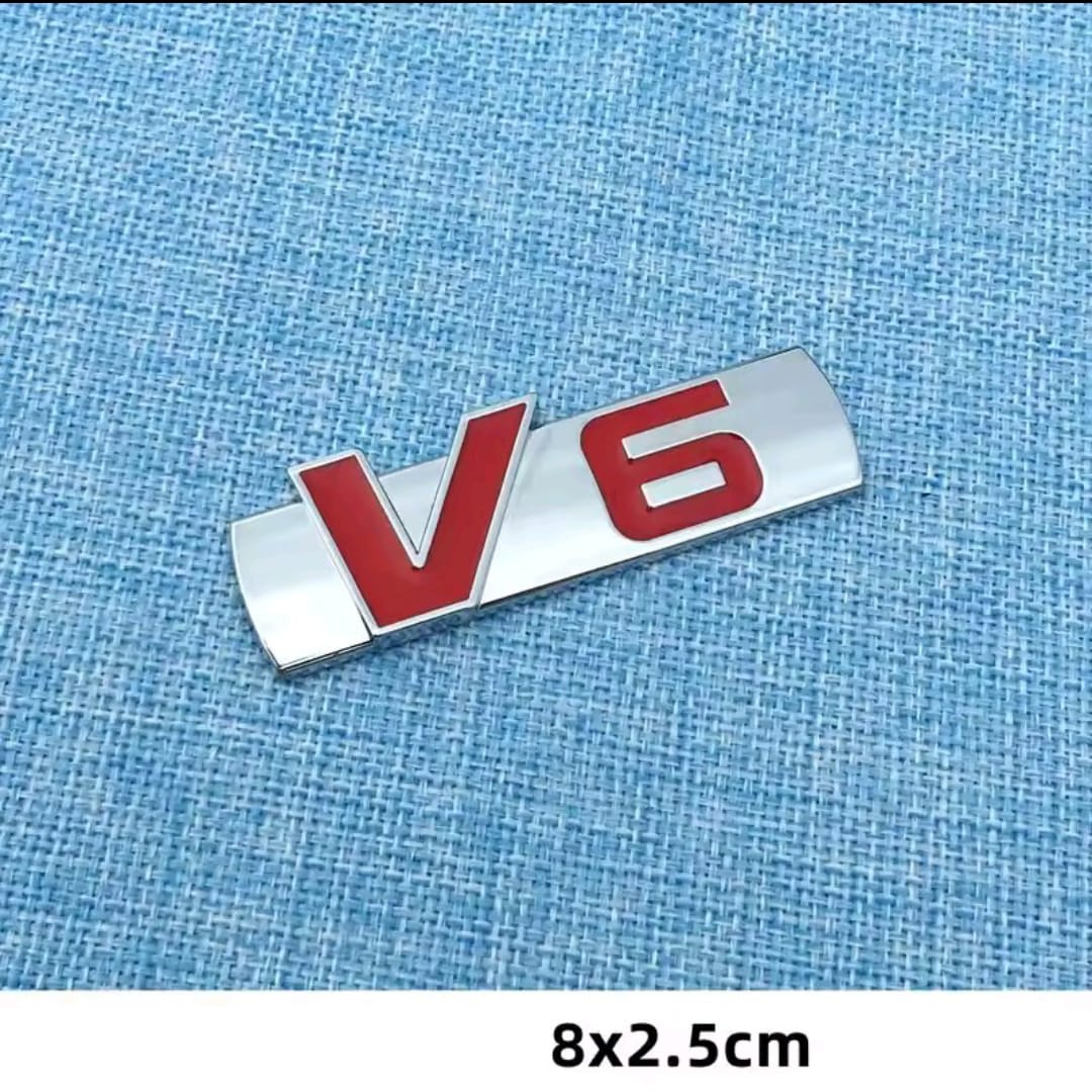 Car Styling Metal V6 Engine Logo
