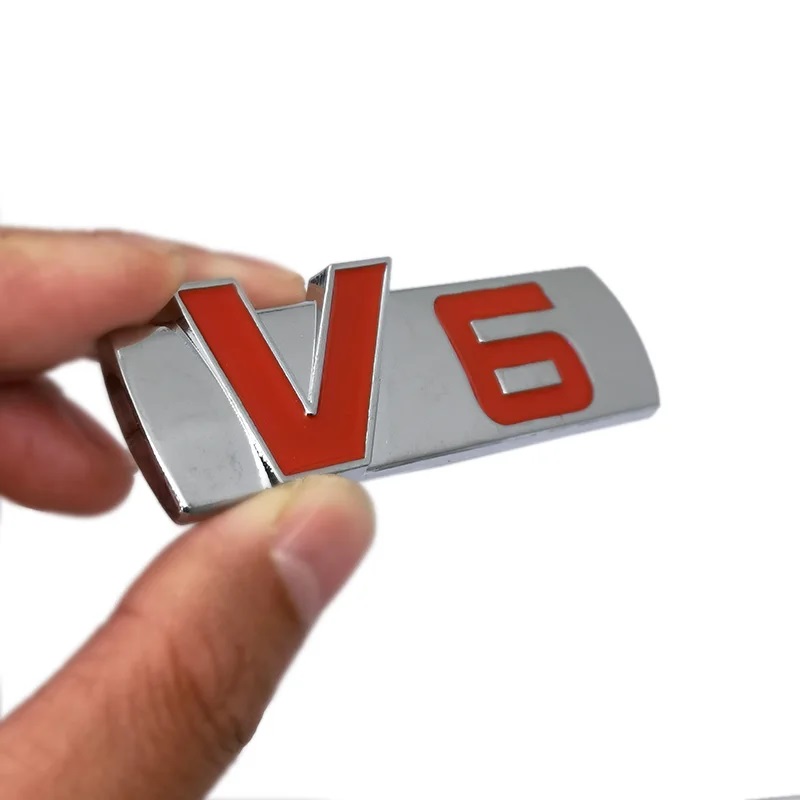 Car Styling Metal V6 Engine Logo