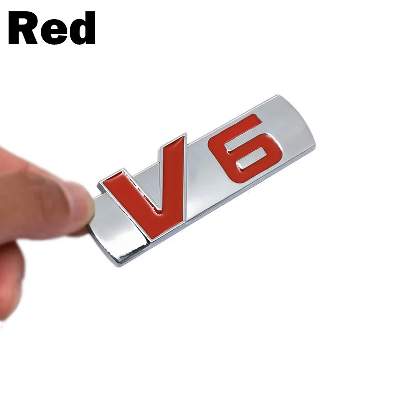 Car Styling Metal V6 Engine Logo