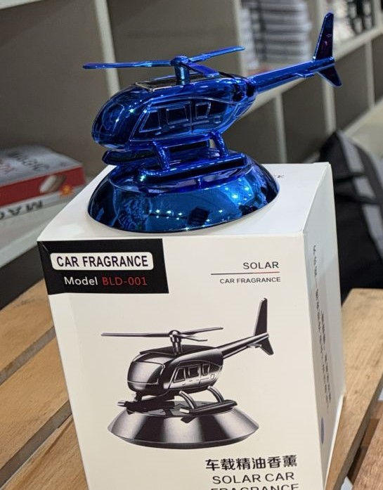 Solar Car Air Freshener Perfume Helicopter Decoration