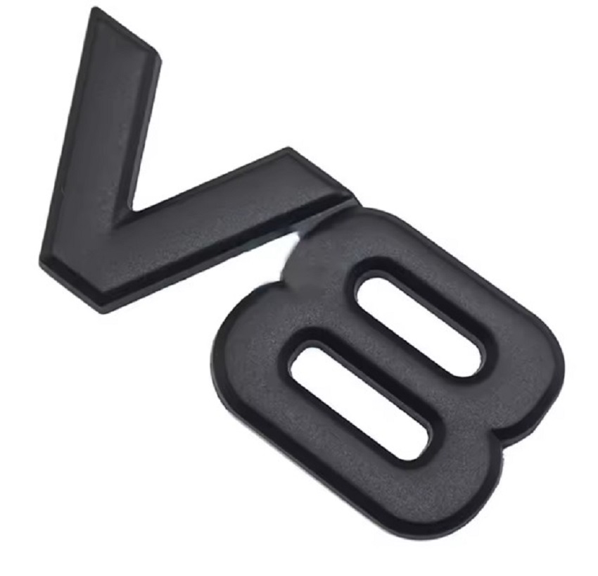 1x Metal V8 Emblem Car Engine Logo V-8 Turbo Racing