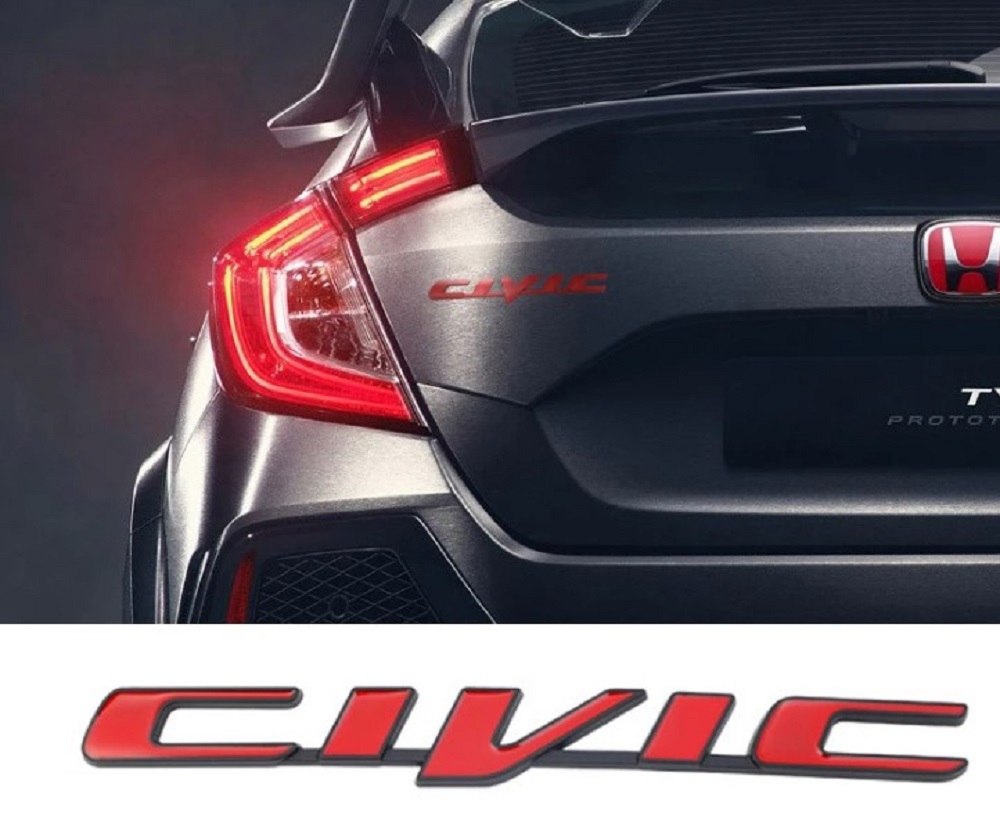 1 Pc 3D Metal Honda Civic Logo