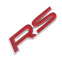 Car Metal Logo RS Logo Red-