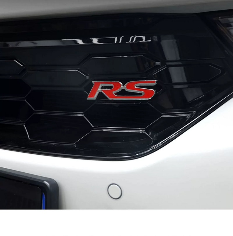 Car Metal Logo RS Logo Red Silver