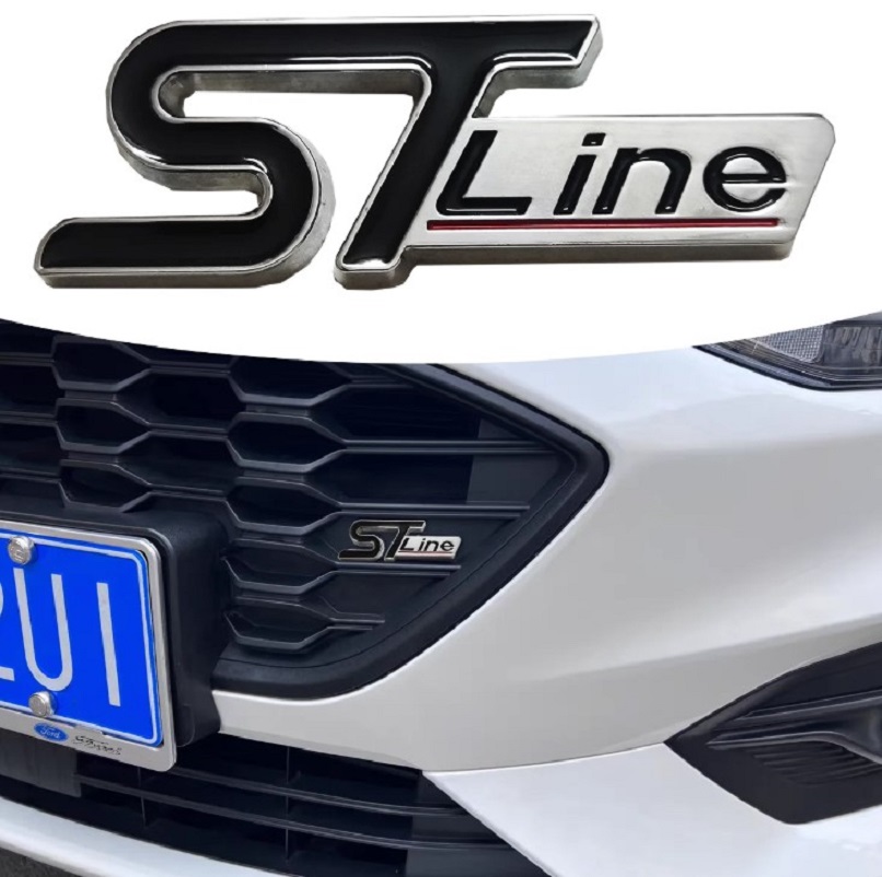 ST-Line Metal Logo Black Silver