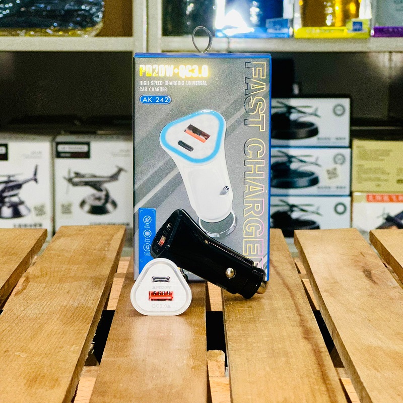 Ultra Compact Dual Port 45W PD Car Charger USB C Fastest Mini Charging Adapter