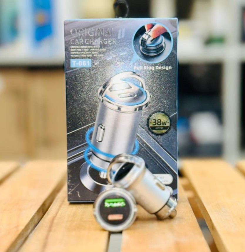 Metal Body 40W 2-Port PD QC3.0 Fast USB-C Car Phone Charger 